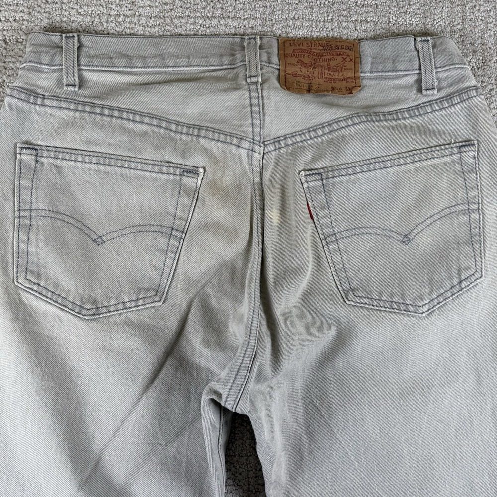 Vintage Levi's 501XX Men's 34x32 Original Fit Button Fly Gray Light Wash Jeans
